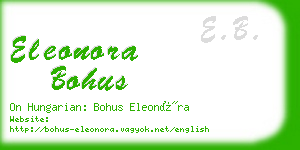 eleonora bohus business card